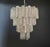 Italian vintage chandelier in Murano glass and nickel plated metal structure on 4 levels. The armor polished nickel...