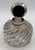 Large Baccarat gentleman's desk inkwell, circa 1890-1900. Swirled glass with silverplated cover and collar, known as The...