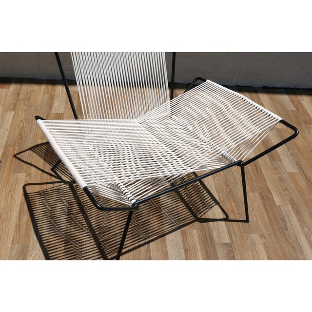 Vintage Pair of Iron and Rope Lounge Chairs | Mid Century Modern Sculptural Accent Chairs For Sale - Image 14 of 18