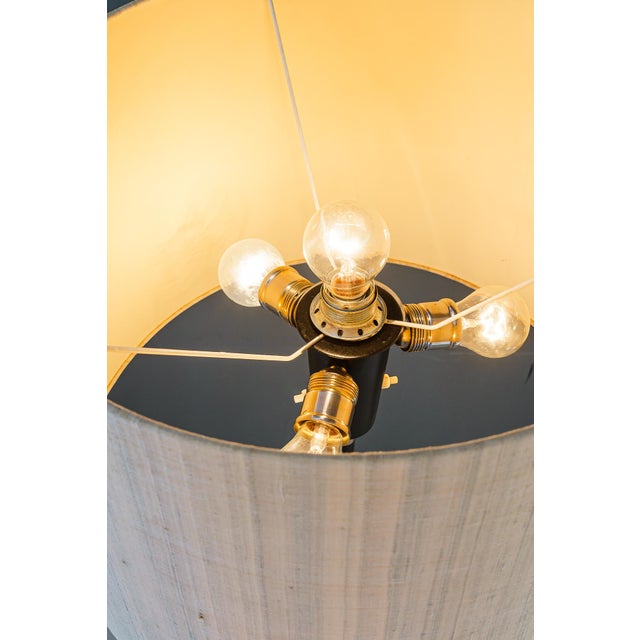 Metal Adjustable Floor Lamp with Fabric Shade by J. T. Kalmar for J.T. Kalmar, Vienna, 1950s For Sale - Image 7 of 16