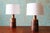 A highly collectable pair of lamps designed by Jane and Gordon Martz of Marshall Studios in Veedersburg Indiana circa...