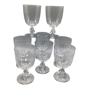 Aquarius Clear by Bryce Goblets With Heavy Crystal Stem - Set of 8