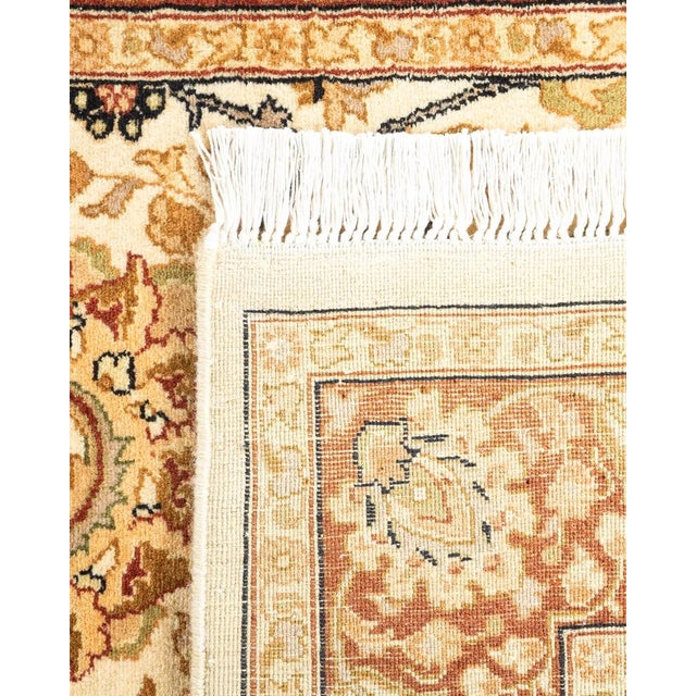 2000 - 2009 Mogul, One-of-a-Kind Hand-Knotted Area Rug in Ivory, 3' 1" x 10' 7" For Sale - Image 5 of 8