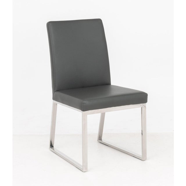 Early 21st Century Milo Baughman Style Chrome Dining Chairs, 4 For Sale - Image 5 of 8