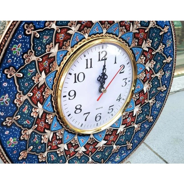 Handmade Botanical Copper Clock For Sale - Image 9 of 10