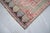 Textile Hand-Knotted Turkish Petite Rug Low Pile Faded Colors DoorMat Yastik Rug - 20'' X 44'' For Sale - Image 7 of 13