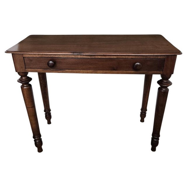 Antique Italian Rustic Walnut Kitchen Table, 1890s For Sale - Image 9 of 9