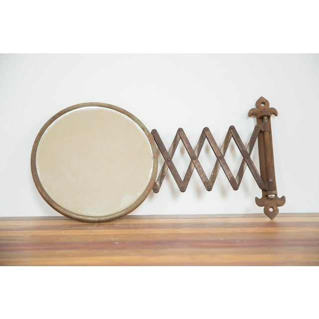 Vintage Fleur De Lis Extendable Accordion Mirror Chairish