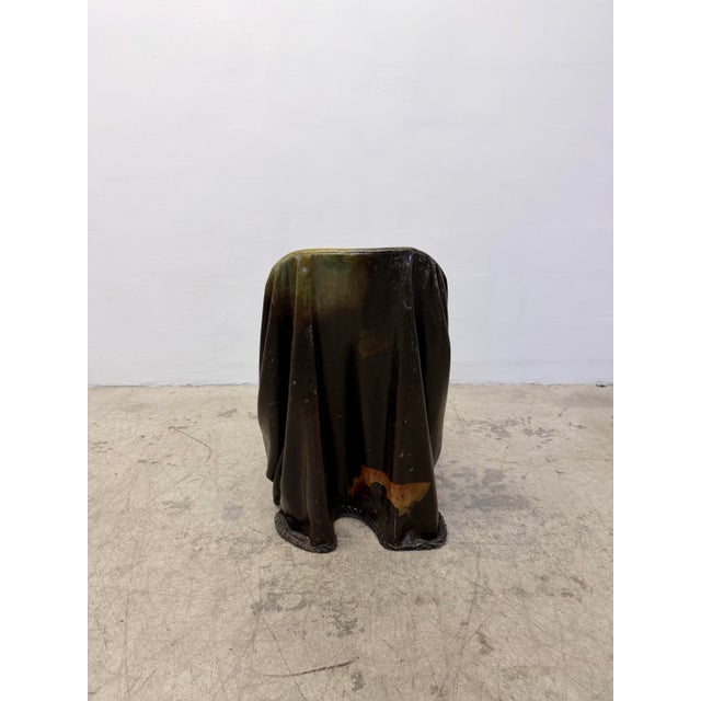 1990s Draped Fiberglass Hand Painted Occasional Chair, 1990s For Sale - Image 5 of 16