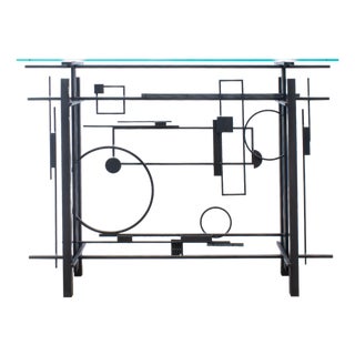 Postmodern Metal Console Table For Sale