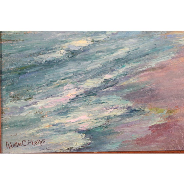 Blue Painting of Camel Point Laguna Beach by Adele C. Pheleps (1866-1945) For Sale - Image 8 of 11