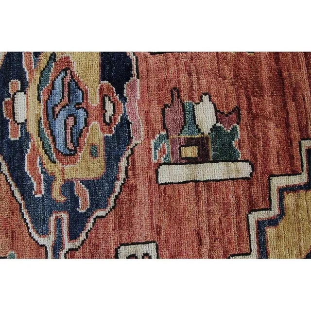 1990s Handwoven Serapi Style Area Rug 12’2″ X 14’9″ For Sale - Image 9 of 12