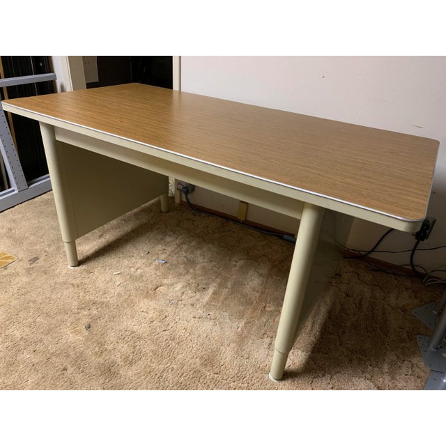 1970s Mid-Century Modern McDowell and Craig Vintage Metal Writing Desk For Sale - Image 9 of 13