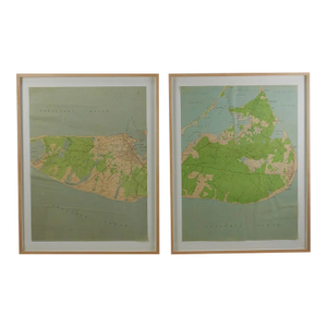 Late 20th Century Maps of Nantucket Sound and Harbor Provenance: The Susie Hilfiger Collection- Set of 2