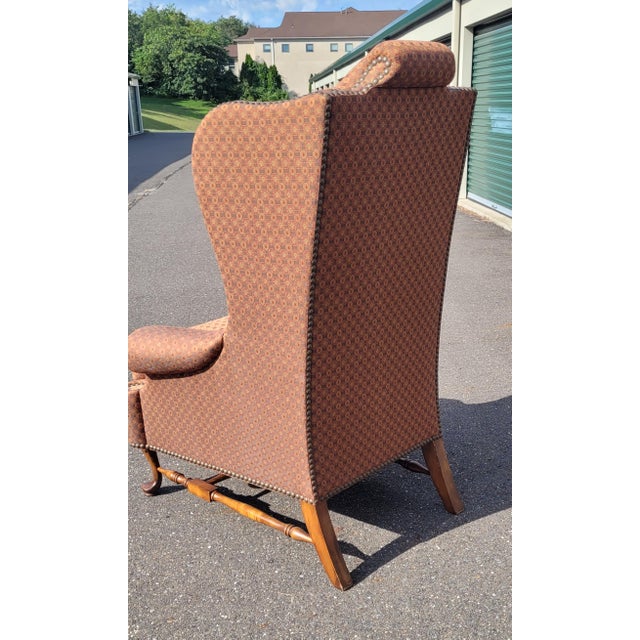 2000 - 2009 Lillian August William & Mary Style Fireside Chair For Sale - Image 5 of 18