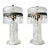 Large Vintage American Brilliant Cut Flower Crystal Mushroom Parlor Lamps For Sale