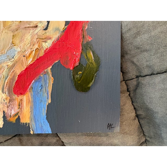 2020s Contemporary Ak Hardeman Painting Abstract Primary Colors in Gold Plein Air Frame For Sale - Image 5 of 7