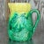 Traditional Vintage Regency Majolica Style Lilypad Pitcher For Sale - Image 3 of 5