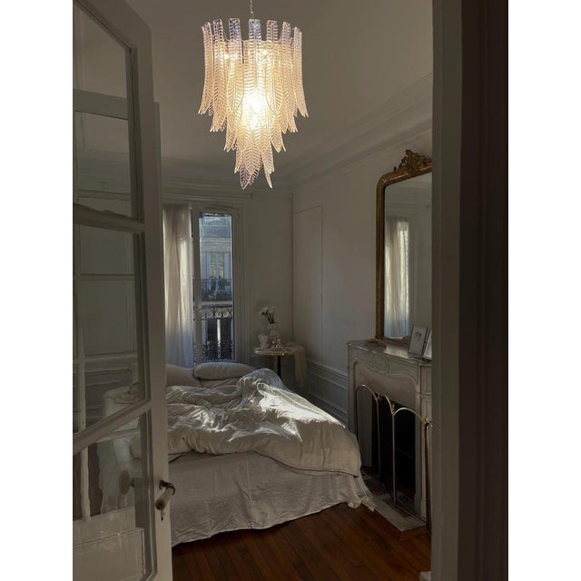 Large Italian Murano Glass Chandeliers, 1990s, Set of 2 For Sale - Image 4 of 17