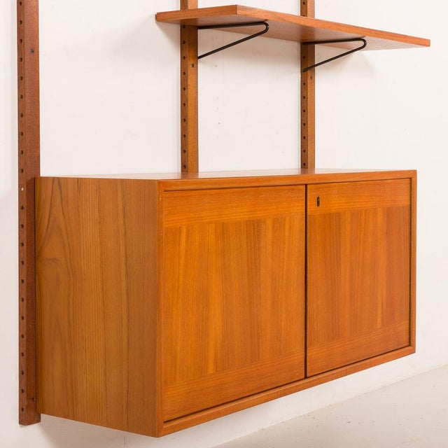 Mid-Century Scandinavian Teak Wall Unit, 1970s For Sale - Image 10 of 16