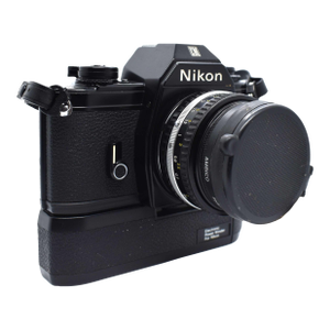1980's Nikon Em 35mm SLR Camera Film Bundle With Lens and Power Winder