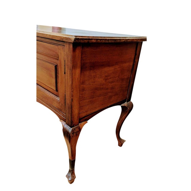 This antique French Oak Chippendale sideboard Cabinet is in good, strong, and solid condition, characterized by dramatic...