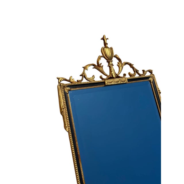 Gold Vintage Decorative Arts Mirror Gold Gilt French Louis XIV Style For Sale - Image 8 of 13