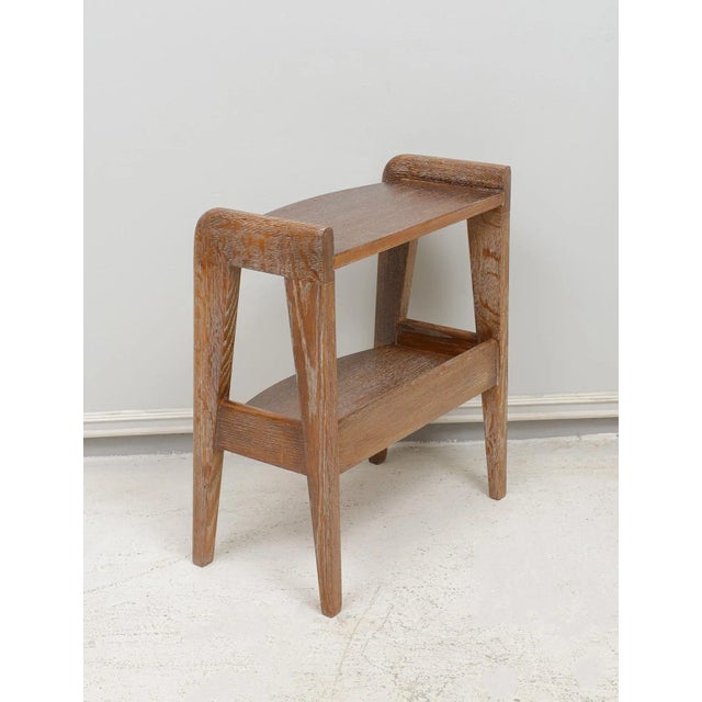 Pair of French Mid-Century Cerused Oak End Tables For Sale - Image 10 of 11