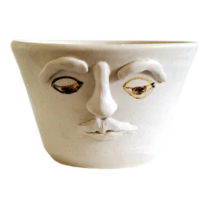 Vintage 1990s Two Faced Studio Art Pottery Bowl, Signed