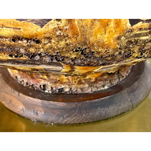 Brown 1960s Ceramic Volcanic Lava Lamp For Sale - Image 8 of 13