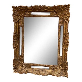 Antique French Gilt Mirror With Inset Frame Mirrors For Sale