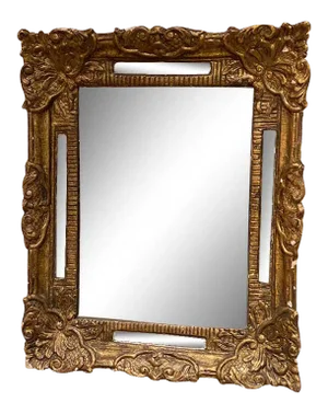 Antique French Gilt Mirror With Inset Frame Mirrors