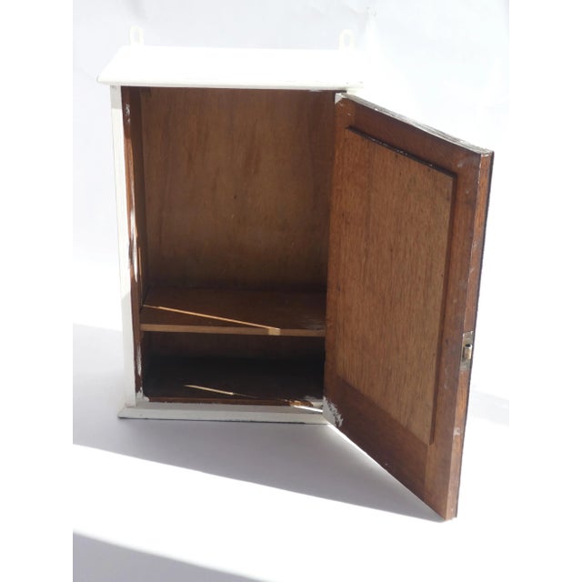 Antique Shabby White Mirror Medicine Cabinet For Sale - Image 6 of 11