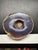 polished purple agate geode slice tea light candle holder.