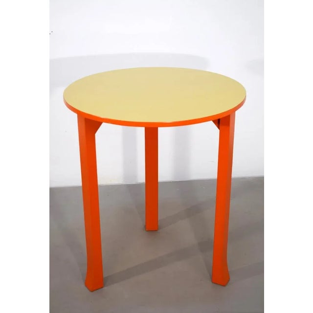 Red Lacquered Wooden Dining Table, Italy, 1960s For Sale - Image 8 of 8