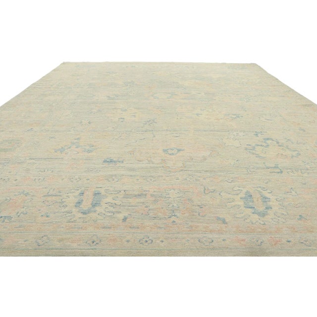Vintage Pastel Oushak Rug, 08'10 X 11'11 For Sale - Image 4 of 9