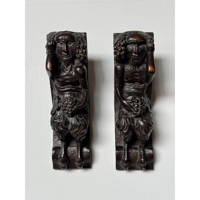 Black Hand-Carved Satyrs, 18th Century, Set of 2 For Sale - Image 8 of 12