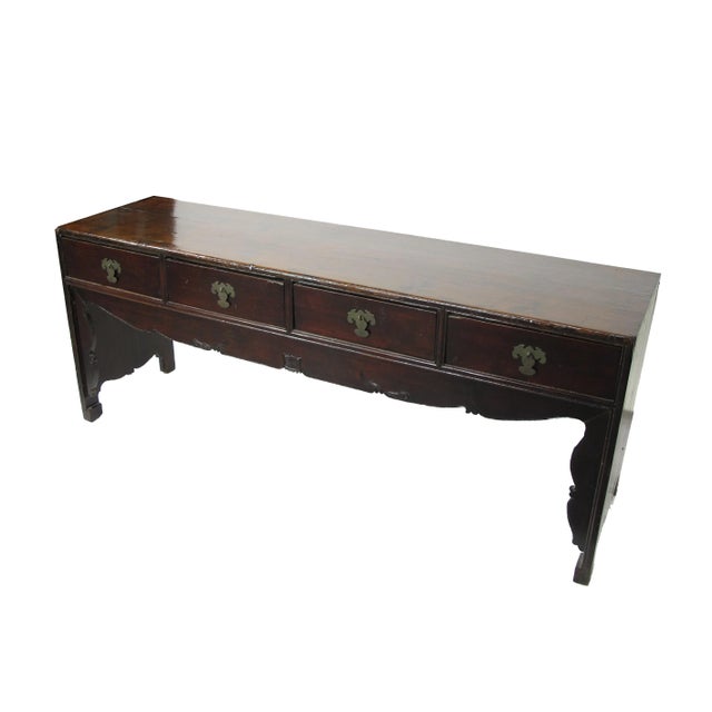 1920s Chinese Low Tianjin Console Table For Sale - Image 4 of 9