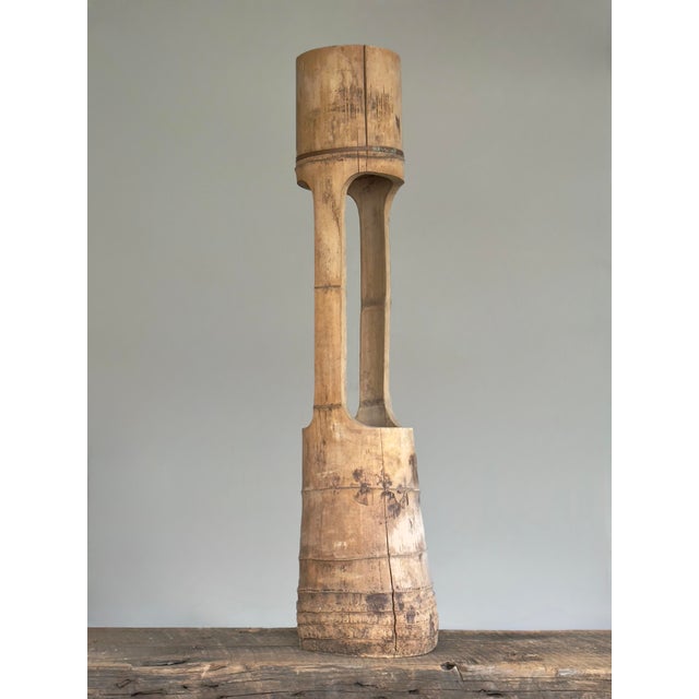 Vintage Japanese Ikebana (Ni-Ju-Giri) Bamboo Vase For Sale - Image 4 of 9