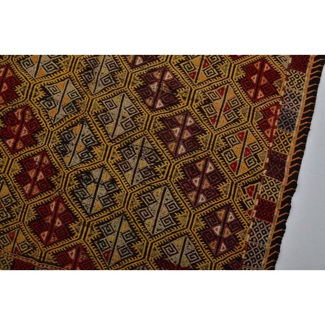 1950s Organic Modern Ochre Yellow Rug For Sale - Image 10 of 10
