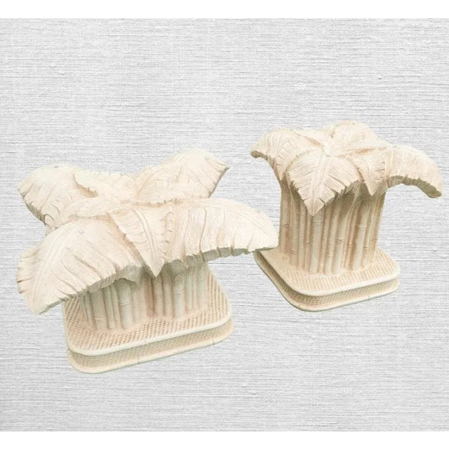 A beautiful vintage plaster leaf design coffee table. The table has pretty carvings with a tropical design. I have the...