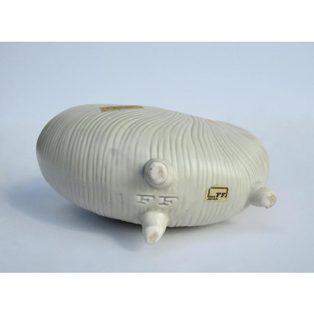 Vintage C1970's Fitz & Floyd Footed Porcelain Ceramic Nautlius Decorative Planter, Accent Piece For Sale - Image 12 of 13