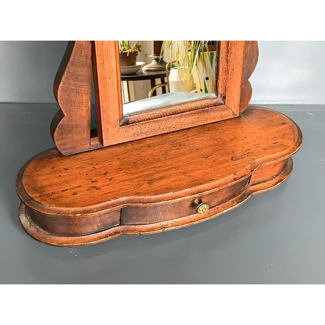 French 19th Century Table Mirror in Solid Wood. For Sale In Miami - Image 6 of 10