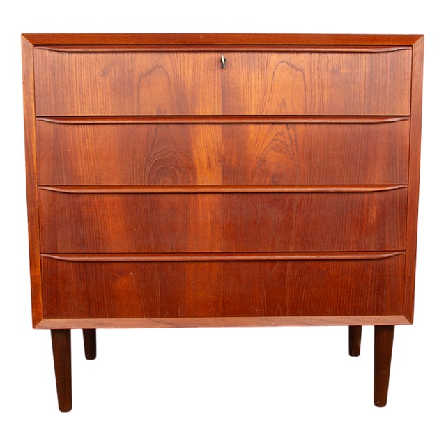 Chest of 4 Drawers in Teak, Denmark, 1960s For Sale