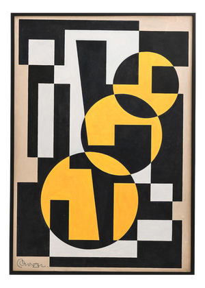 Georges Connan, Composition, 1950s, Acrylic on Canvas