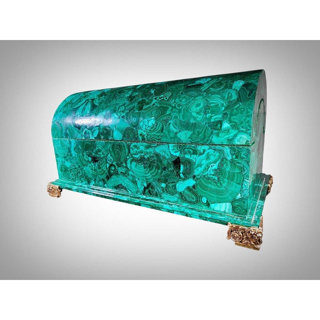Gemstone Large 20th Century Malachite Box, 1950s For Sale - Image 7 of 18