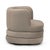 Boho Chic Astor Taupe Faux Mohair Swivel Hotel Lounge Chair For Sale - Image 3 of 7