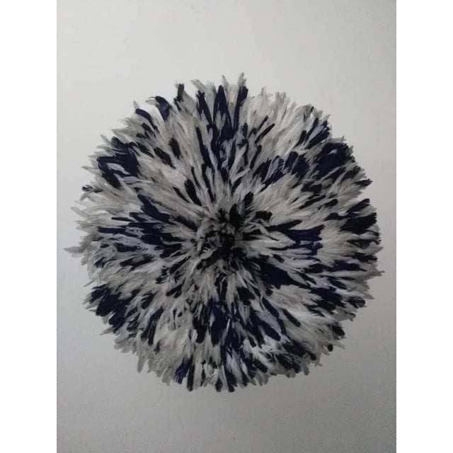 Juju Hat Speckled White Gray and Navy Blue of 24" - 60 Cm For Sale In Washington DC - Image 6 of 6