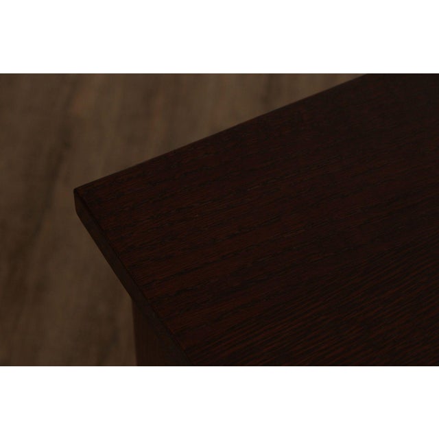 1990s Stickley Mission Collection Oak Two-Drawer Media Console For Sale - Image 5 of 12