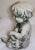 Midcentury Concrete Statue of Baby Holding Bunnies For Sale In Nashville - Image 6 of 10